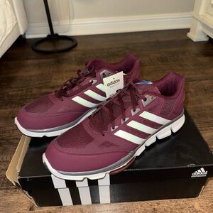 Adidas Maroon Speed Trainer Shoes with White Accents